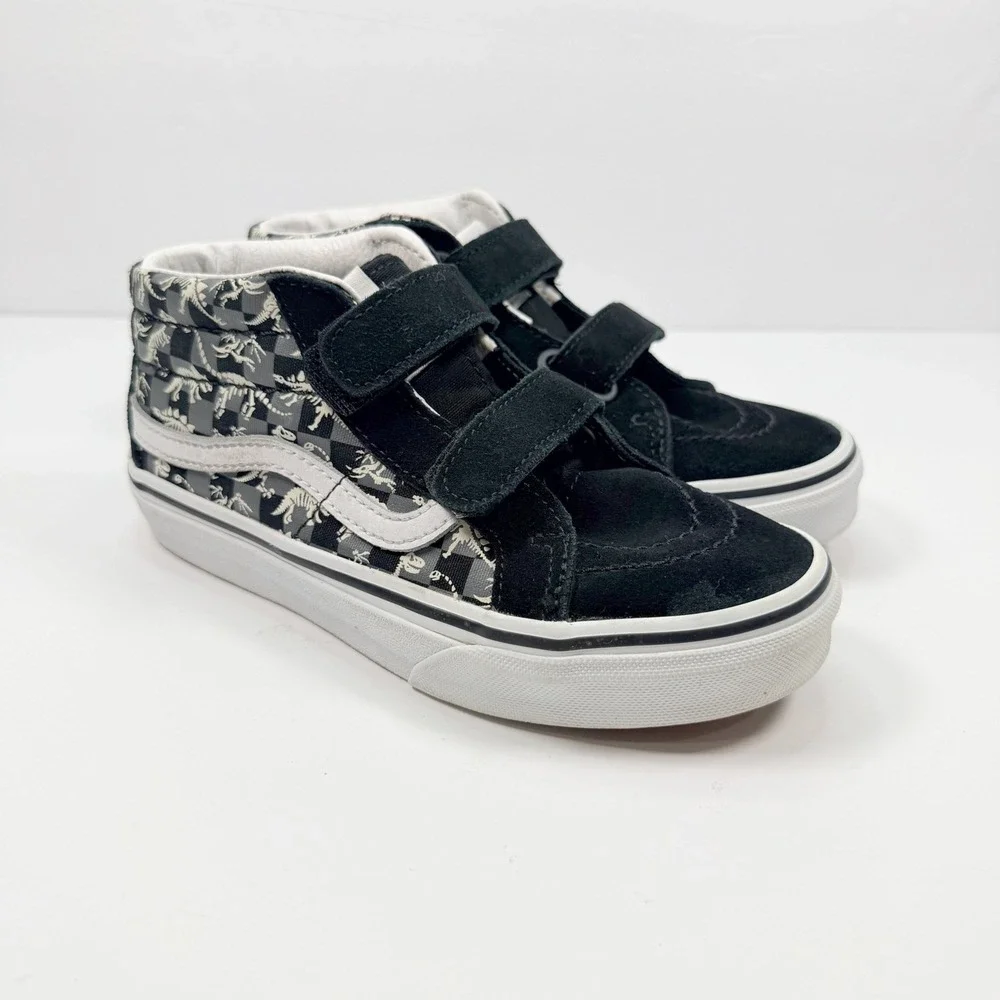 Vans Kids Size 2 Dinosaur Skeleton Vans SKate Glow In The Dark shoes Sneakers
